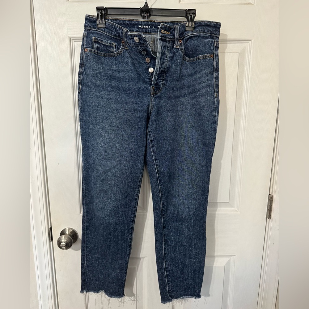 Old Navy Dark Blue Ankle Jeans